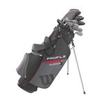 WILSON Golf Profile Platinum Package Set, Men's Right Handed, Regular Carry, Grey/Black