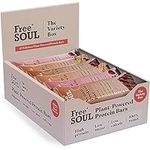 Free Soul Vegan Protein Bar, Plant Based Chocolate Protein Bar, High Protein, Dairy Free, Low Sugar, Low Carb, Sucralose Free, Palm Oil Free,12 Count (Variety Box)