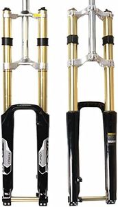 BUCKLOS 26 27.5 29 MTB Bike Suspension Fork 180mm Travel, Bicycle Magnesium Alloy Downhill Forks 20mm Axle, 1-1/8" Threadless Mountain Bikes Fork