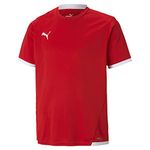 PUMA Unisex Kids teamLIGA Jersey Jr Shirt, Puma Red-puma White, 140