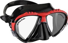 Cressi Matrix Mask - Diving, Apnea and Snorkeling Mask - Soft Silicone, Black/Red