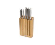 Joseph Joseph Elevate Kitchen Knives 5-piece set, Japanese Stainless Steel, Slimline Bamboo Knife block