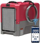 ALORAIR Storm LGR Extreme Smart WiFi Commercial Dehumidifier with Pump, 180 PPD at AHAM, 5 Years Warranty, cETL Listed, Memory Starting, for Damage Restoration, Crawlspace and Basement Drying, Red