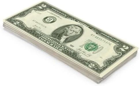 Scratch Cash Dólares - 100 x $ 2 Dollars (tamaño real), dinero para jugar, Props Money