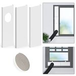 Flamorrow Dryer Vent Window Kit, Window Vent Kit for Dryer Vent Hose with 4" Diameter, Adjustable Window Dryer Vent Panels with Insulation Foam Seal Strip, Fit Sliding Windows Up to 47 inches