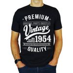 My Generation T-Shirts Vintage Year - Aged to Perfection - 70th Birthday Gift | Present Mens T-Shirt Black XL