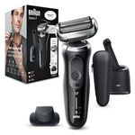 Braun Series 7 Electric Shaver for Men with, Precision Beard Trimmer, Wet and Dry, SmartCare Center, Rechargeable, Cordless Foil Razor, Black, 70-N7200cc