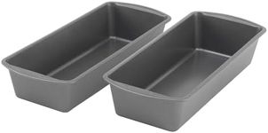 GoodCook Set of 2 Extra Large 13" x 5" Nonstick Steel Bread Loaf Pans, Gray - Set of Two Loaf Pans, Even Heat Distribution, Scratch-Resistant Nonstick Coating, Durable Construction, Easy to Clean