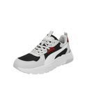 Puma Mens Trinity Lite Black-White-Glacial Gray-Intense Red Sneaker - 9 UK (38929225)