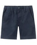 IZOD Boys' Toddler School Uniform Pull-On Shorts, Navy, 3T