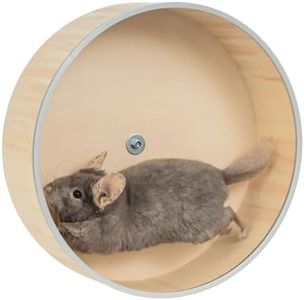 RunningWheel Exercise Wheel for Chinchila 16"" Kiln-Dried Pine Wood, natural