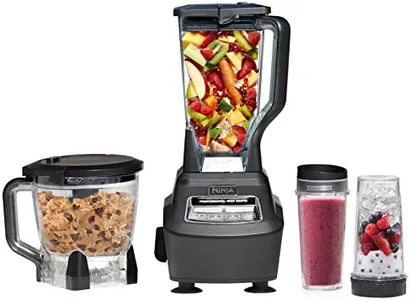 Ninja Blender, Mega Kitchen System, 1500W, 4 Functions for Smoothies, Processing, Dough, Drinks & More, with 72 Blender Pitcher, 64 Processor Bowl, 2 Nutri Cups + Lids, Black, BL770