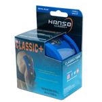 HANSO Classic Plus Kinesiology Tape Premium Cotton Blend | Tape for Physiotherapy, Sports Injuries, Pain Relief, Muscle Support (Blue)