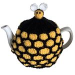 Hand Knitted Honeycomb Bee Hive Tea Cosy for a Standard sized 4 to 6 Cup Teapot