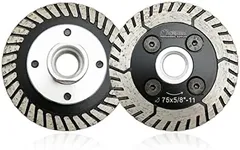 SHDIATOOL Diamond Granite Cutting Blades 3 Inch Two-in-One Design Cut Grind Sharpen Marble Concrete and Bricks(2-Pack)