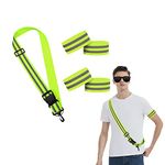 TSHAOUN 5 Pieces Reflective Sash Reflective Running Gear High Visibility Safety Reflective Sash Reflective, High Visibility Reflective Gear, for Running Cycling Dog Walking Sports (5 Pcs)