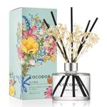 COCODOR Flower Reed Diffuser Set / 200ml / White Jasmine/Scent Diffuser with Sticks Home Fragrance