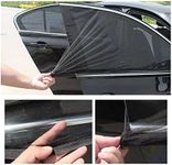 TeCnr Car Window Sun Shade 4 Packs,Car Window Screen, Anti-Mosquito, Anti-UV, Sunscreen net, Cool and Breathable。Universal Fit for Most of Cars－Protect Kids Pet from The Sun－Cover Full Windows