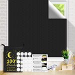 Perfi Filters 100% Blackout Blinds Window Coverings Travel Portable Black out Curtain Light Blocking, Skylight Temporary Fabric Material Shades for Baby Nursery, 200x145 cm (ZGB200X145)