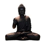 Craft_N_Decor Resin Meditating Handicrafts Buddha Idol Statue Showpiece Gift Gifting Item Polystone Home Decor Decoration 1 pic (Black)