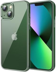 JETech Case for iPhone 13 Mini 5.4-Inch, Non-Yellowing Shockproof Phone Bumper Cover, Anti-Scratch Clear Back (Alpine Green)