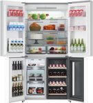 Garvee 35.6 in French Door Refrigerator 4 Door with Wine Cooler, 21 Cu.Ft Freestanding Counter Depth Fridge with Freezer, Touch Control Display, Fingerprint Resistant Stainless Steel