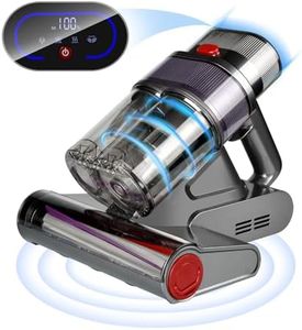 Nailaby Aspirateur Anti-acariens avec capteur d'acariens et Affichage LED, 500 W 15 KPa Aspirateur Anti-acariens pour Matelas avec lumière UV-C, ultrasons, 65 ℃ 5 s, Chauffage Rapide,élimine 99,99%