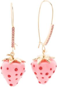 Betsey Johnson Strawberry Earrings (Pink Strawberry Earrings), Zinc