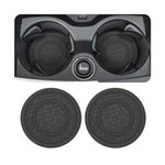 XINLIYA 2 Pack Car Coasters for Cup Holder, 2.75 Inch No-Slip Anti Dust Insert Coaster, Universal Auto Waterproof Coasters Silicon Insulation Cup Mats for Woman Man, Suit for Vehicle Interior（Black）