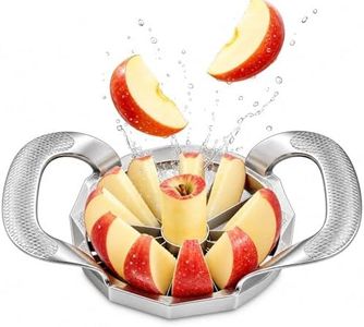 LIIGEMI Apple Slicer,12-Slices Stainless Steel Cutter，Heavy Duty Stainless Steel Apple Cutter and Divider， Anti-slip Handle，Gifts for Mom， Easy to Use.