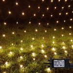 ANSIO® Christmas Lights 200 LED 2 x 2m Fairy Net Lights Indoor Outdoor Tree Lights String Lights Outside Lights with Timer for Xmas Garden Window Party Warm White Decorations | Mains Powered