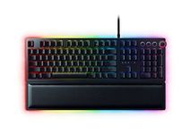 Razer Huntsman Elite Gaming Keyboard: Fastest Keyboard Switches Ever - Linear Optical Switches - Chroma RGB Lighting - Magnetic Plush Wrist Rest - Dedicated Media Keys & Dial - Crimson