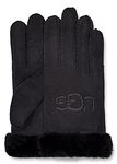 UGG Women's Sheepskin Embroidered Glove, Black, S