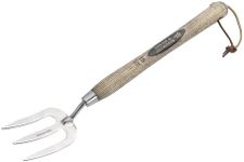 Spear & Jackson Garden Hand Weed Fork - Stainless Steel Blade, Long Hardwood Handle SJ-5110WF, Silver