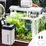 Despacito Aquarium Air Pump Silent Accessories Air Pump for Aquarium Fish Tank Oxygen Pump for Fish Tank Small Aquarium Noise Less air Pump with 2 air outlets 4 Watt Upto 300 Litre.