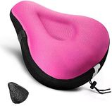 ANZOME Bike Seat Cushion, Extra Soft Wide Gel Bike Seats Cover for Men Women Comfort Fits Bicycle Cushions of Exercise Bikes Spin Stationary Cruiser Bicycles Indoor Cycling(Waterproof Case Included)