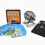 Regal Bingo Deluxe Bingo Game Set for Adults and Kids - Includes 6 Inch Bingo Wheel Cage, 75 Balls, Master Board, 50 Cards and Colorful Chips - Fun Family Bingo Night