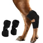 IECOii 1 Pair Dog Joint Brace Support,Breathble Dog Front Back Leg Knee Pads,Canine Hock & Elbow Compression Wrap for ACL CCL Tear,Sprain,Arthritis,Stability & Injury Recovery,Adjustble Black,Size S