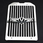 FENGREN Chrome Steel Radiator Cover Grill Guard Tank Cooler Cap For Kawasaki Vulcan VN1500 VN1600 Mean Streak 2002-2008 VN 1500 1600 Silver-C