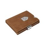 EXENTRI Leather Trifold Wallet - RFID Blocking w/Stainless Steel Locking Clip