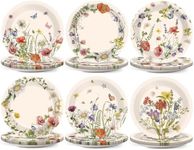 60 Pcs Vintage Floral Party Plates 