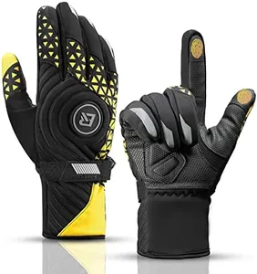 ROCKBROS Winter Thermal Cycling Gloves Touch Screen Men Women Gloves Windproof Ski Snow Anti-Slip Warm Gloves for Cold Weather