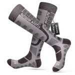 OutdoorMaster Merino Wool Ski Socks, 2/3 Pairs Over The Calf Non-Slip Cuff for Men & Women, Winter Snowboard Thermal Socks