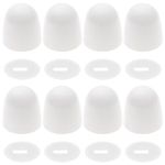 The Lord of the Tools 8pcs Toilet Bolts Caps Toilet Bolt Snap On Decorative Cover Toilet Anchor Screw Decorative Cover Toilet Bowl Bolt White Plastic Decorative Cap