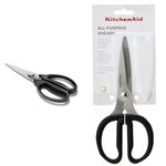 OXO Good Grips Kitchen & Herb Stainless Steel Scissors & KitchenAid All Purpose Shears, Kitchen Scissor, Durable and Easy to Clean, Onyx Black