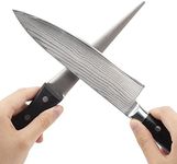 10.6 Inch Diamond Sharpening Rod Sharpening Stone, Diamond Fine Tapered File with wooden handle
