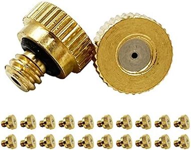 RuoFeng Brass Misting Nozzles for Outdoor Cooling System 22 pcs 0.012" Orifice (0.3 mm) 10/24 UNC