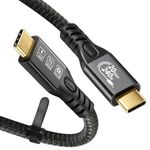 Thunderbolt 3 Cable 3m 10ft, 240W Charging, 20Gbps Data Transfer, 4K USB C 3.2 Gen2×2 Monitor Cable Male to Male for MacBook Pro, Dell, Arzopa, Galaxy, USB C for Portable Monitor