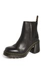 Dr. Martens Women's Chelsea Boot Combat, Black Sendal, 5 UK