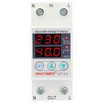 Jadeshay Voltage Protector Single Phase Adjustable Over Voltage Under Voltage Current Protective Device,Intelligent Surge Protector Current Stabilizer Voltmeter 230VAC (63A)